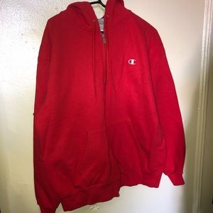 Red Champion Hoodie Size Large L Great Condition